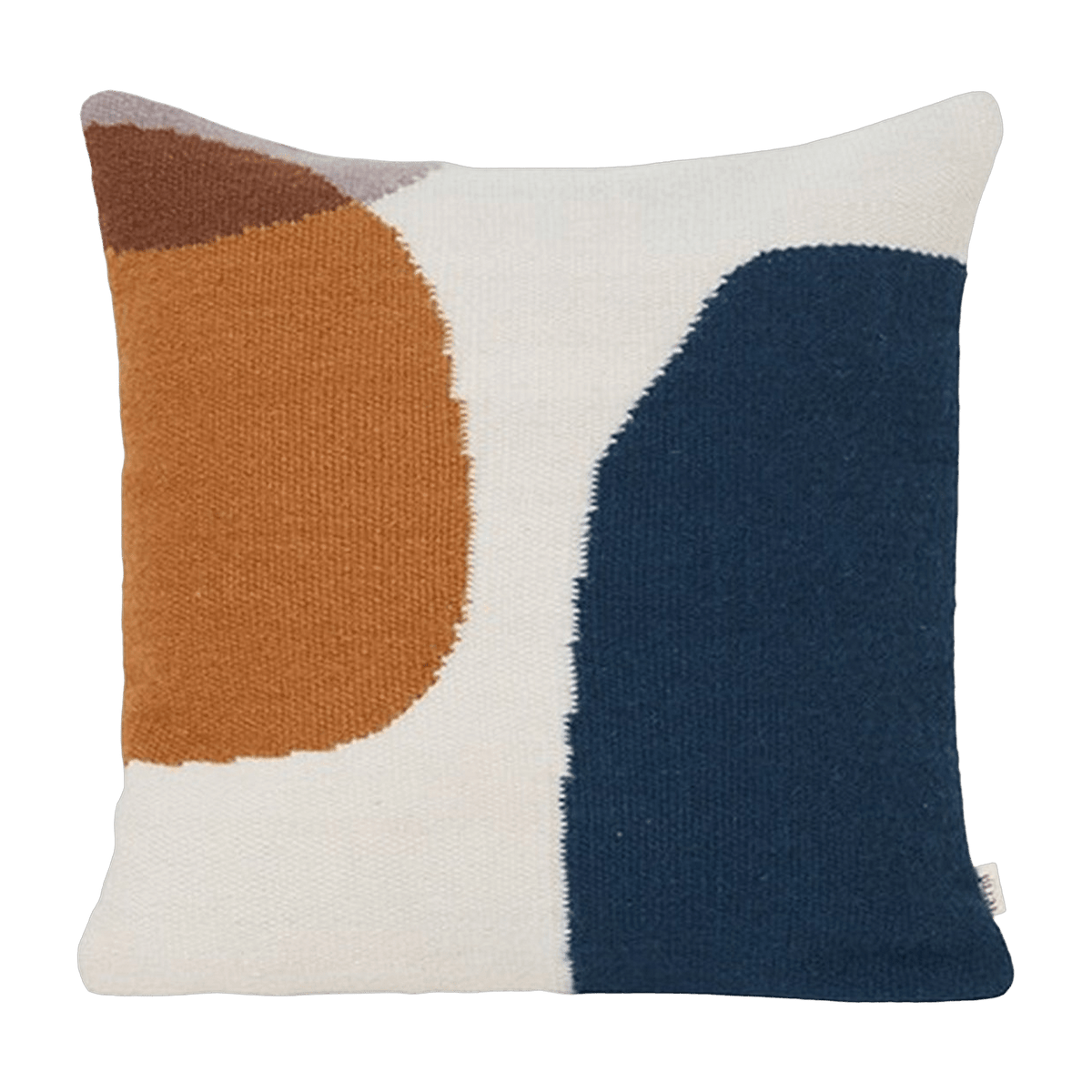 Coussin en laine bleu et orange Kelim - Ferm Living - The Cool Republic