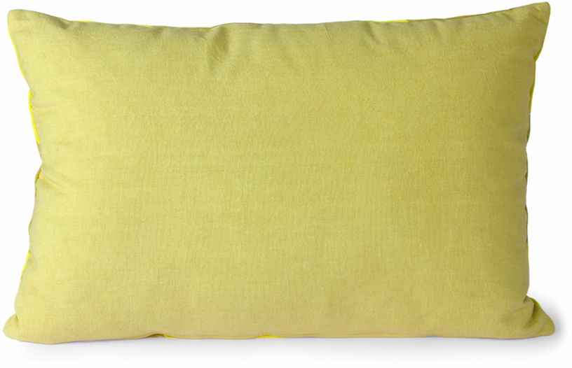 Coussin en velours rayé jaune et vert 40 x 60 cm - Hkliving - The Cool Republic