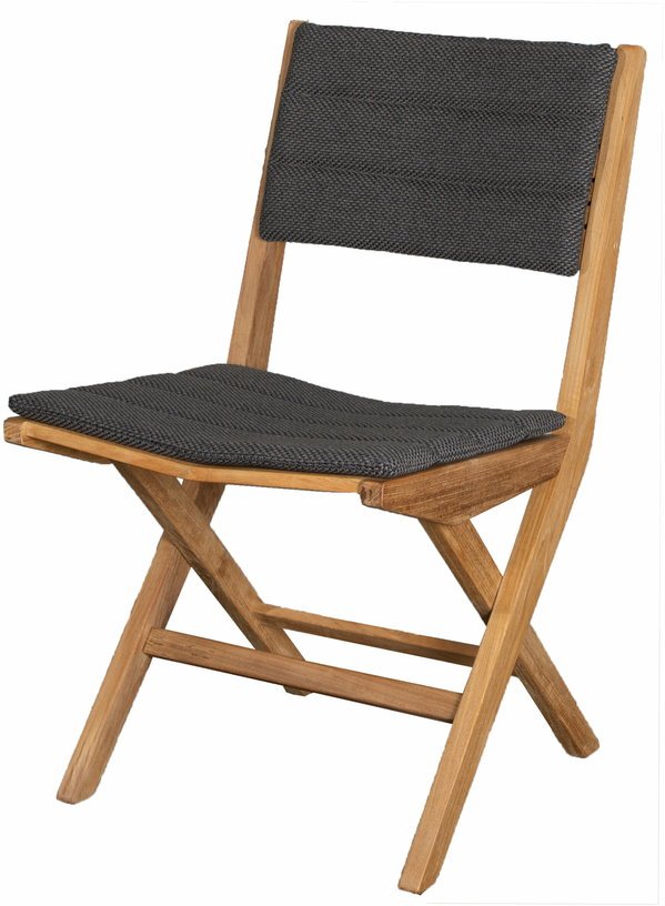 Coussin et dossier d'assise gris foncé Flip - Cane - Line - The Cool Republic