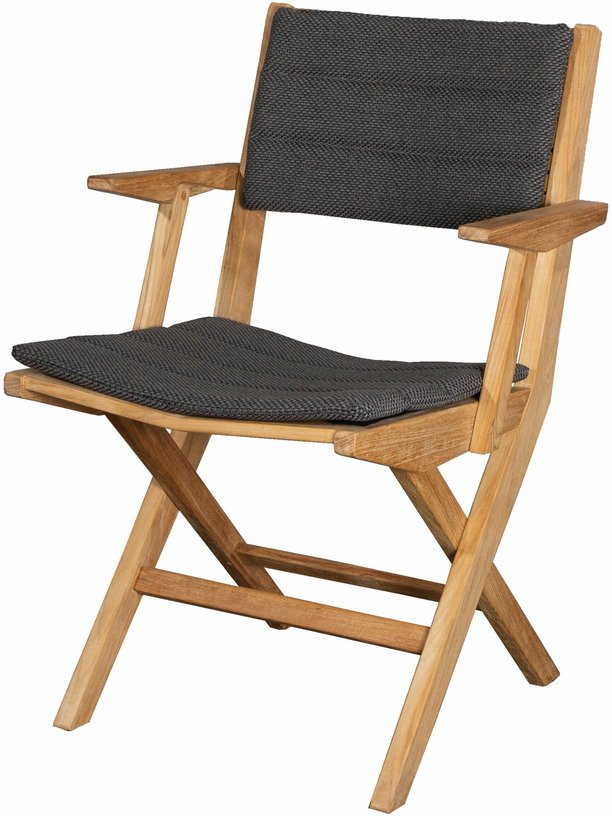 Coussin et dossier d'assise gris foncé Flip - Cane - Line - The Cool Republic