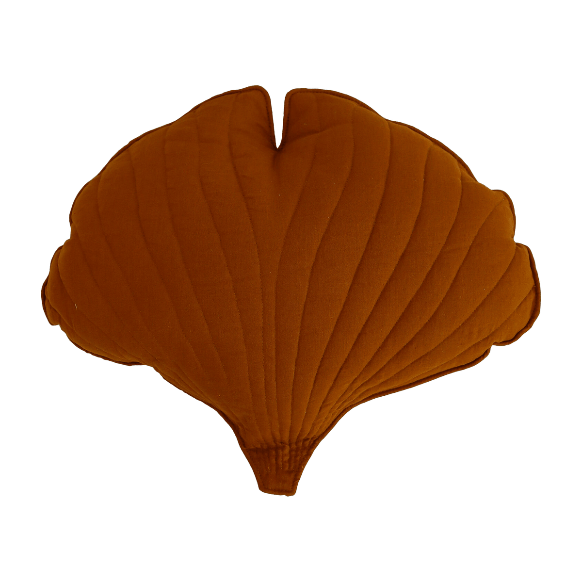 Coussin feuille de ginkgo en lin caramel Ginkgo Bilboa - Moi Mili - The Cool Republic