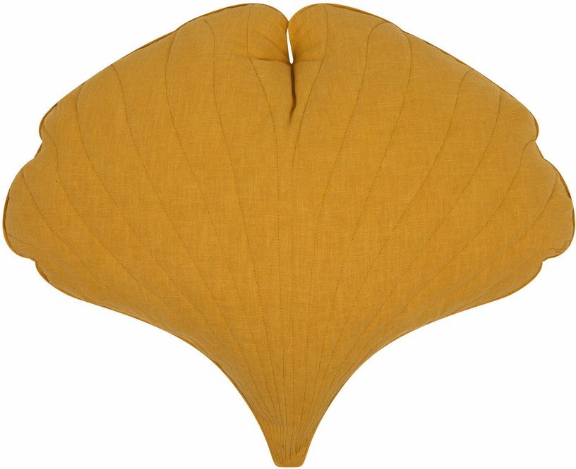Coussin feuille de ginkgo en lin mango Ginkgo Bilboa - Moi Mili - The Cool Republic