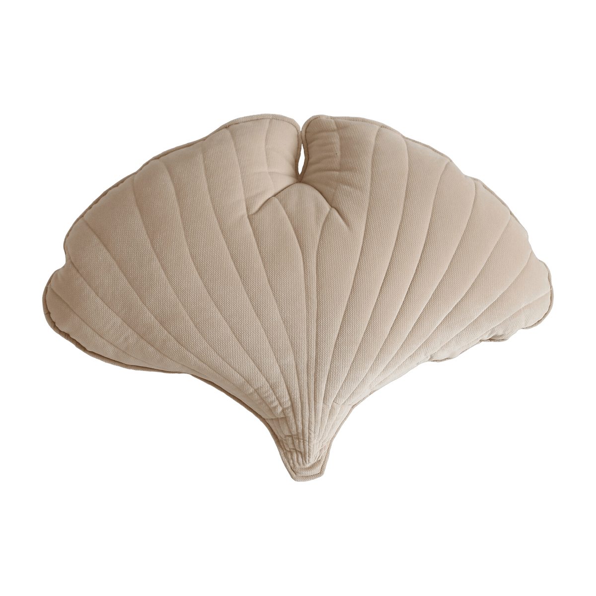 Coussin feuille de ginkgo en velours crème Ginkgo Bilboa - Moi Mili - The Cool Republic