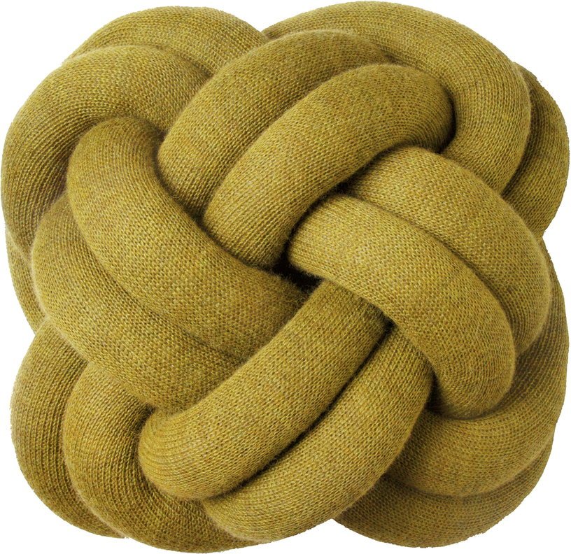Coussin jaune moutarde Knot - Design House Stockholm - The Cool Republic