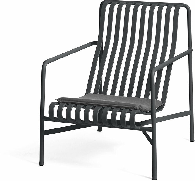 Coussin lounge chair high & low anthracite Palissade - HAY - The Cool Republic