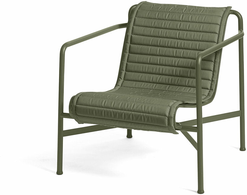 Coussin lounge chair low matelassé olive Palissade - HAY - The Cool Republic