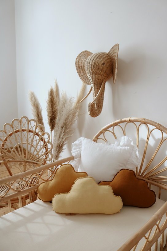 Coussin nuage en lin caramel - Moi Mili - The Cool Republic