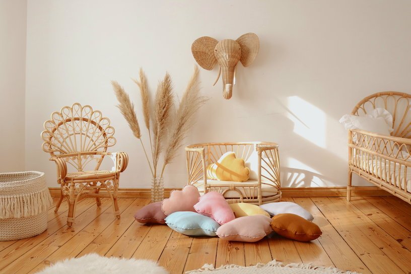 Coussin nuage en lin caramel - Moi Mili - The Cool Republic