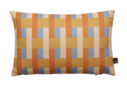 Coussin rectangulaire à rayures en tissu bleu et orange 30x45cm Striped - Fest Amsterdam - The Cool Republic
