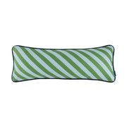 Coussin rectangulaire en coton bio à rayures vert et bleu 70 x 25 x 13 cm Ray - Nobodinoz - The Cool Republic