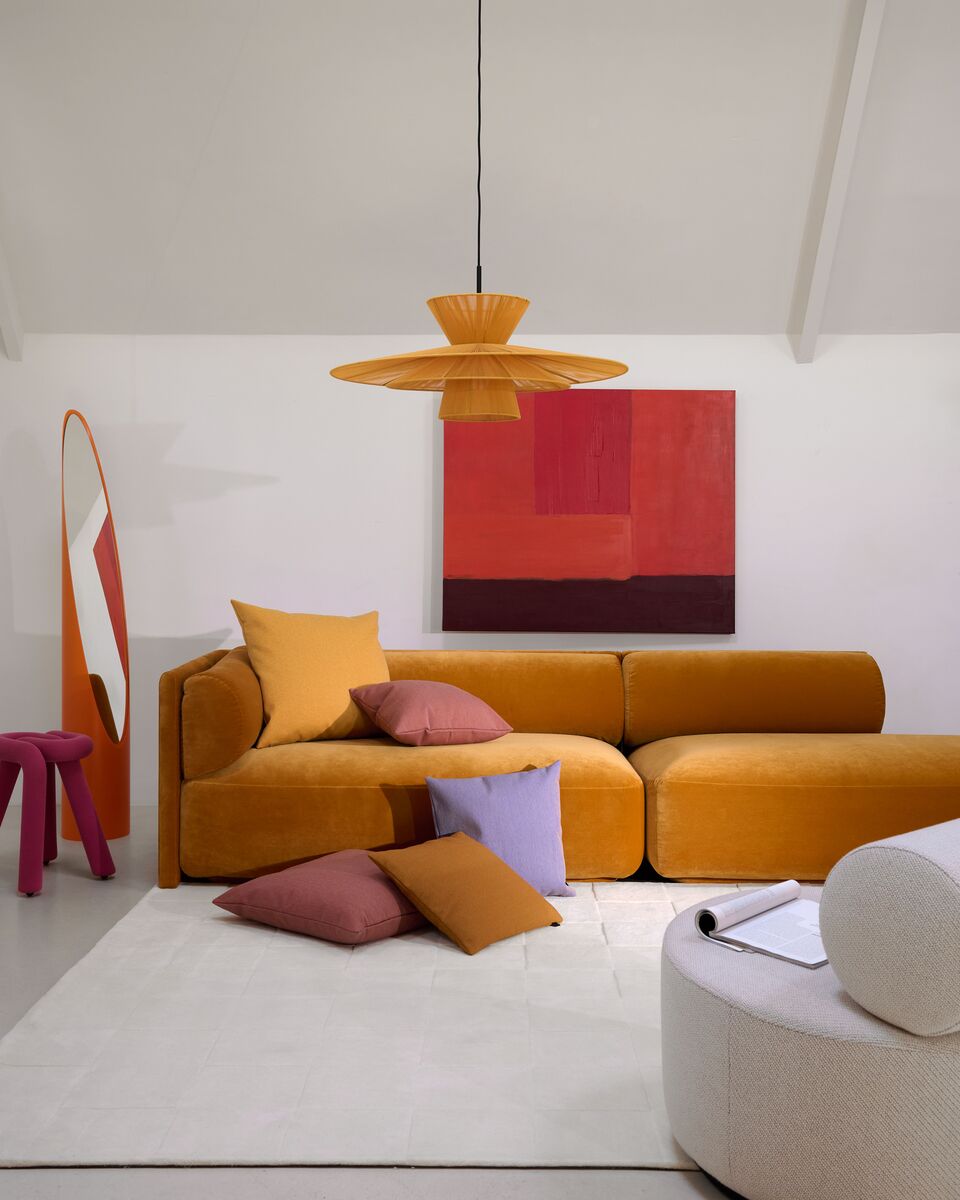 Coussin rectangulaire en laine rose 30x60cm Eli - Fest Amsterdam - The Cool Republic
