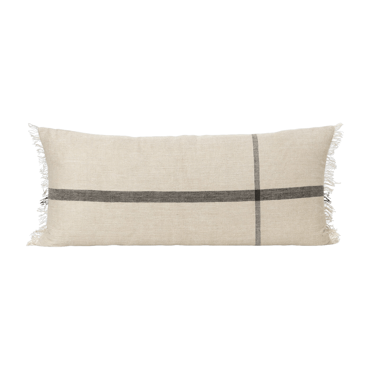 Coussin rectangulaire en lin et coton camel 90 x 40 cm Calm - Ferm Living - The Cool Republic