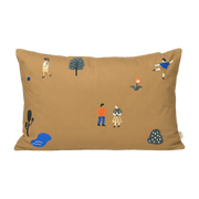 Coussin rectangulaire marron Park - Ferm Living - The Cool Republic