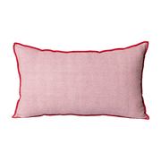 Coussin rose liseré rouge 50 x 30 cm Coton Candy- HKliving - The Cool Republic
