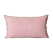 Coussin rose liseré vert 60 x 35 cm Bouquet - HKliving - The Cool Republic