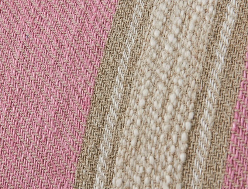 Coussin tissé à rayures Blush 60X40Cm - HKLIVING - The Cool Republic