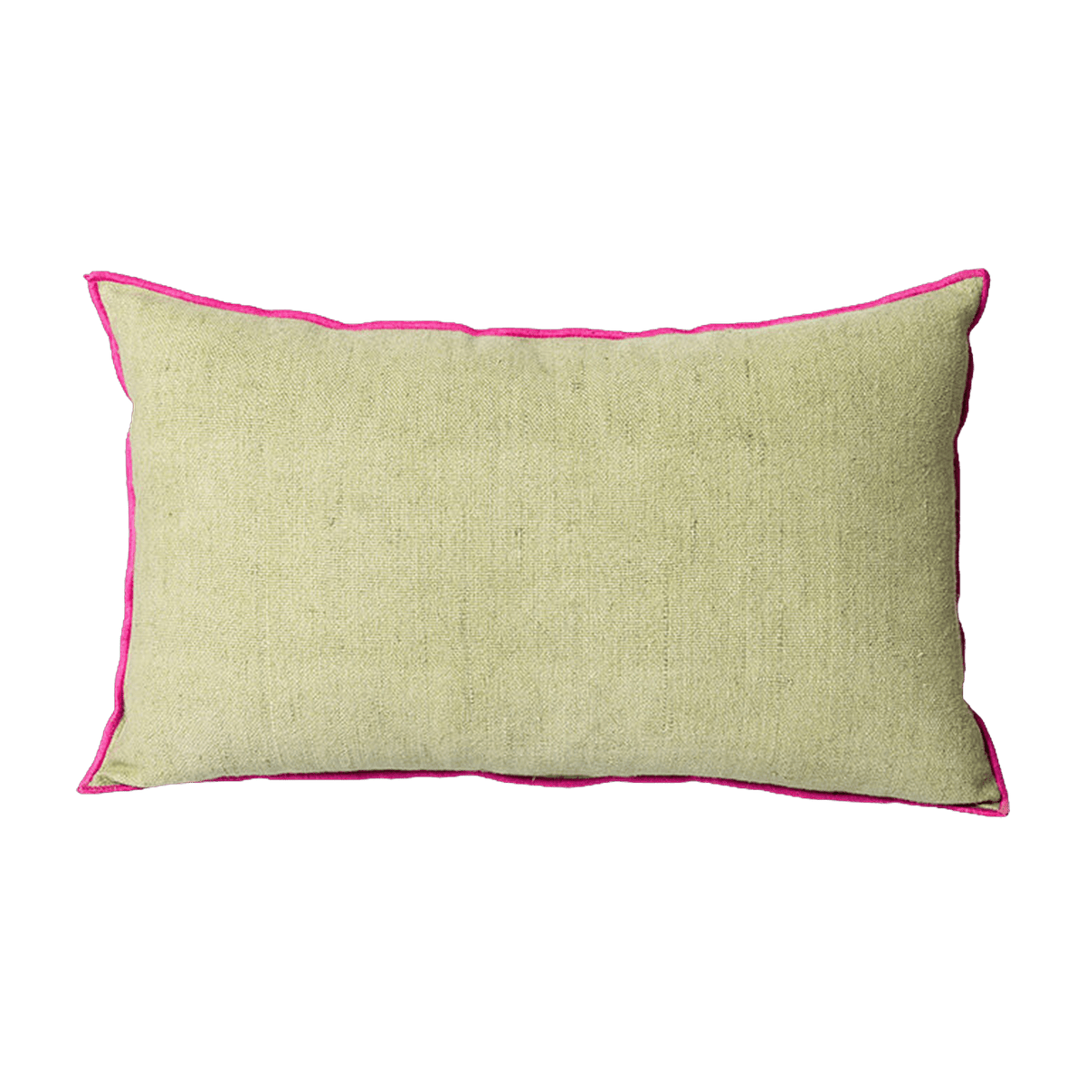 Coussin vert liseré rose 50 x 30 cm Mansion - HKliving - The Cool Republic