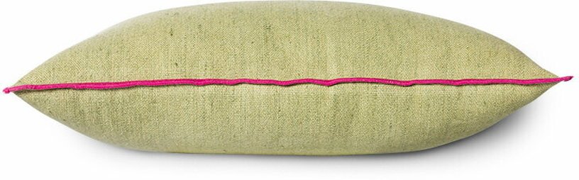 Coussin vert liseré rose 50 x 30 cm Mansion - HKliving - The Cool Republic