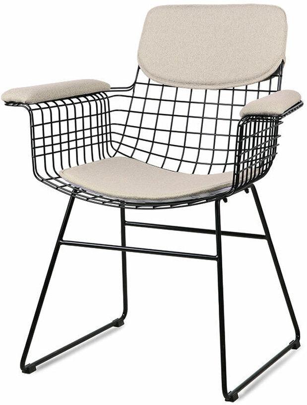 Coussins écrus pour chaise avec accoudoirs Wire - HKliving - The Cool Republic