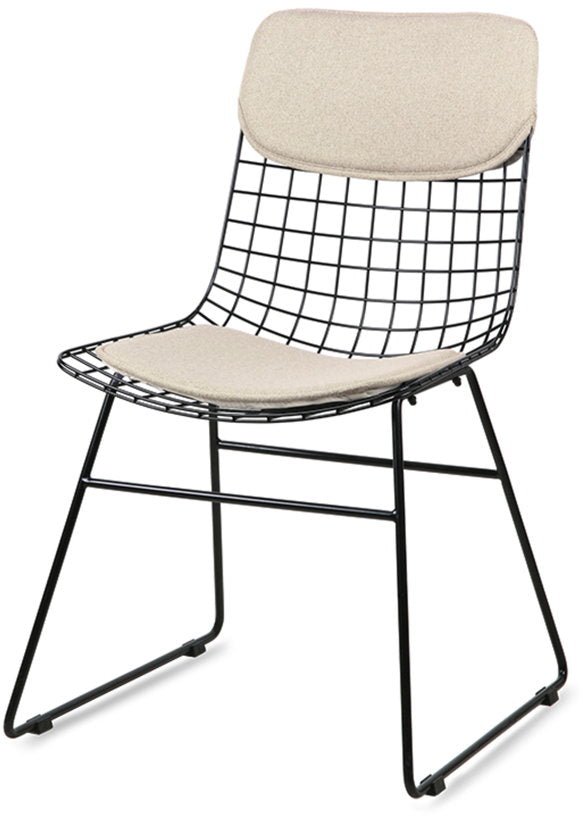 Coussins écrus pour chaise Wire - HKliving - The Cool Republic