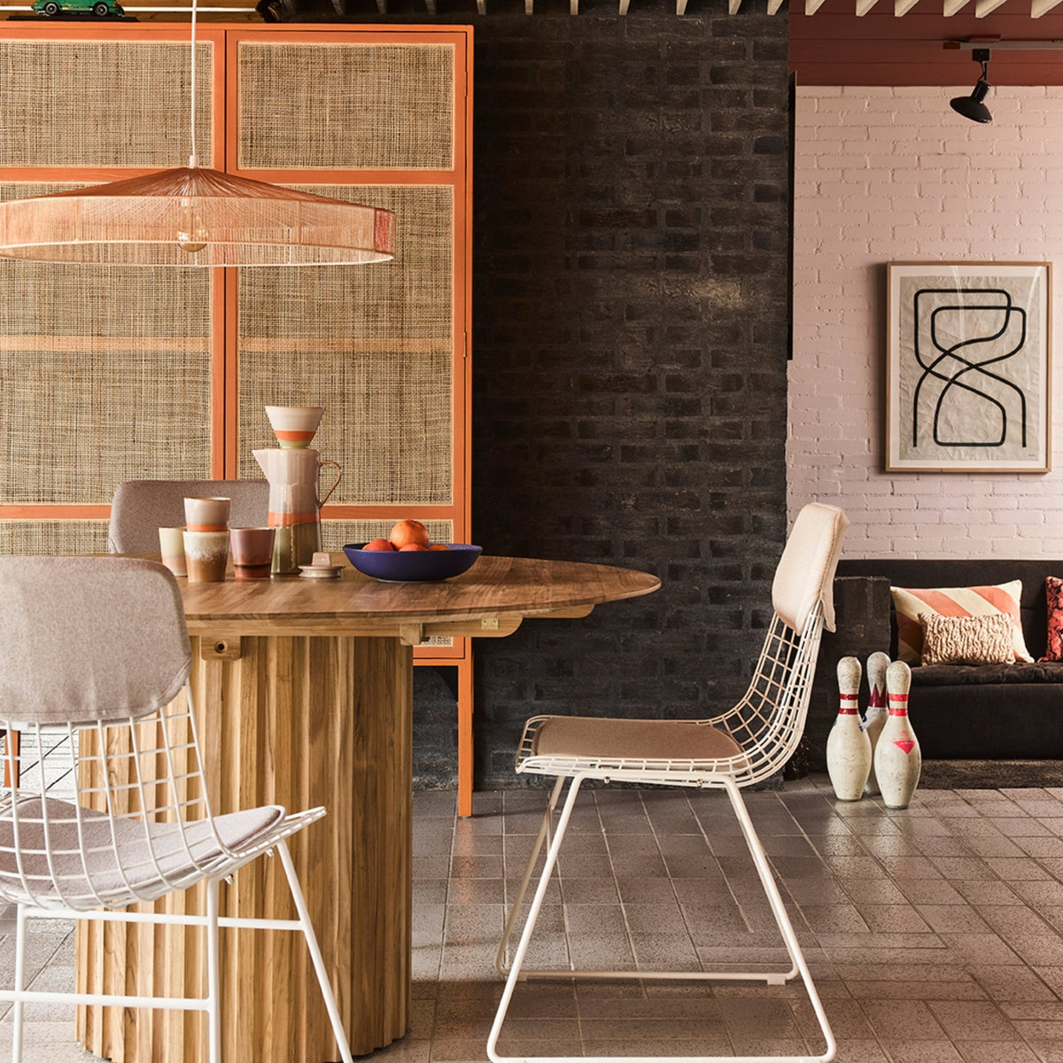 Coussins écrus pour chaise Wire - HKliving - The Cool Republic