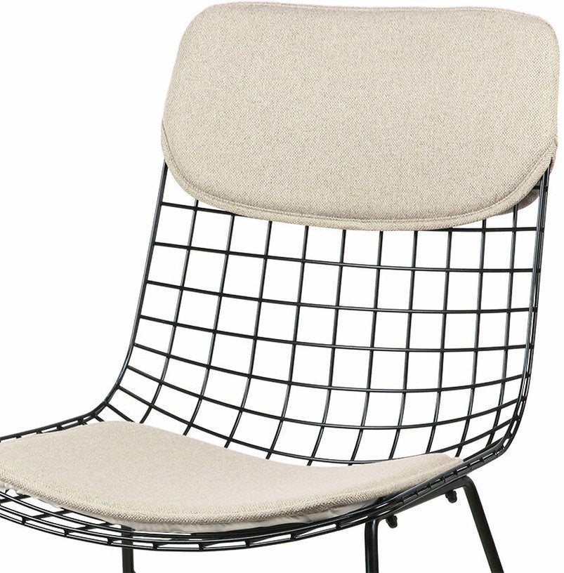 Coussins écrus pour chaise Wire - HKliving - The Cool Republic