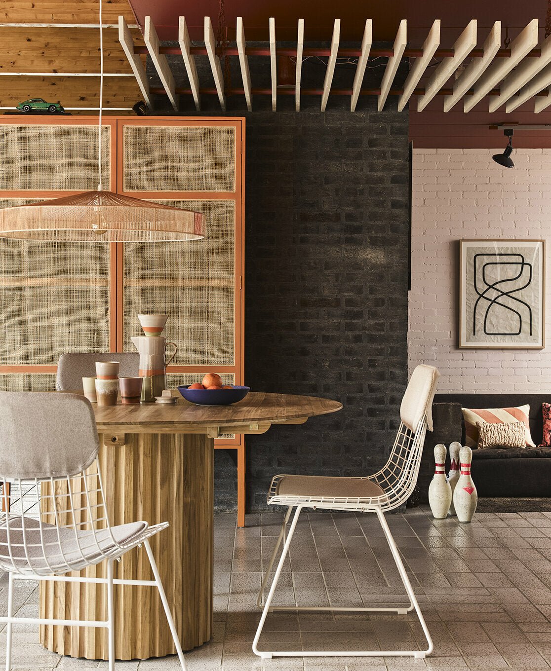 Coussins écrus pour chaise Wire - HKliving - The Cool Republic