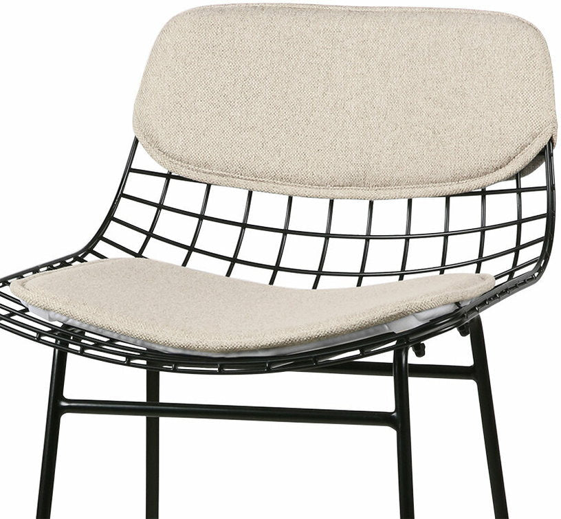 Coussins écrus pour tabouret de bar Wire - HKliving - The Cool Republic