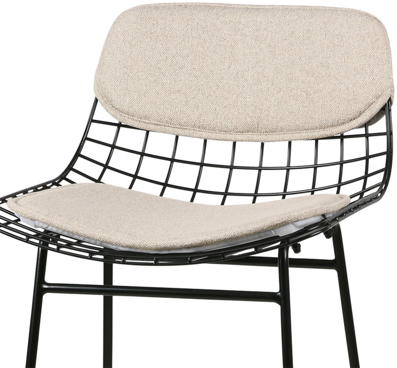 Coussins écrus pour tabouret de bar Wire - HKliving - The Cool Republic