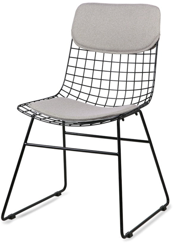 Coussins gris clairs pour chaise Wire - HKliving - The Cool Republic