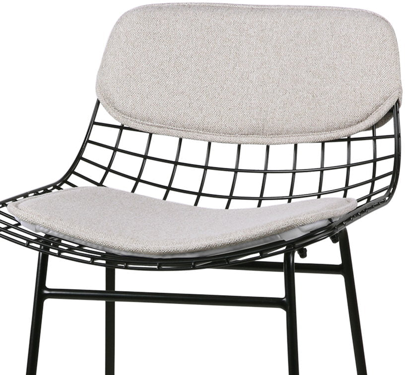 Coussins gris clairs pour tabouret de bar Wire - HKliving - The Cool Republic