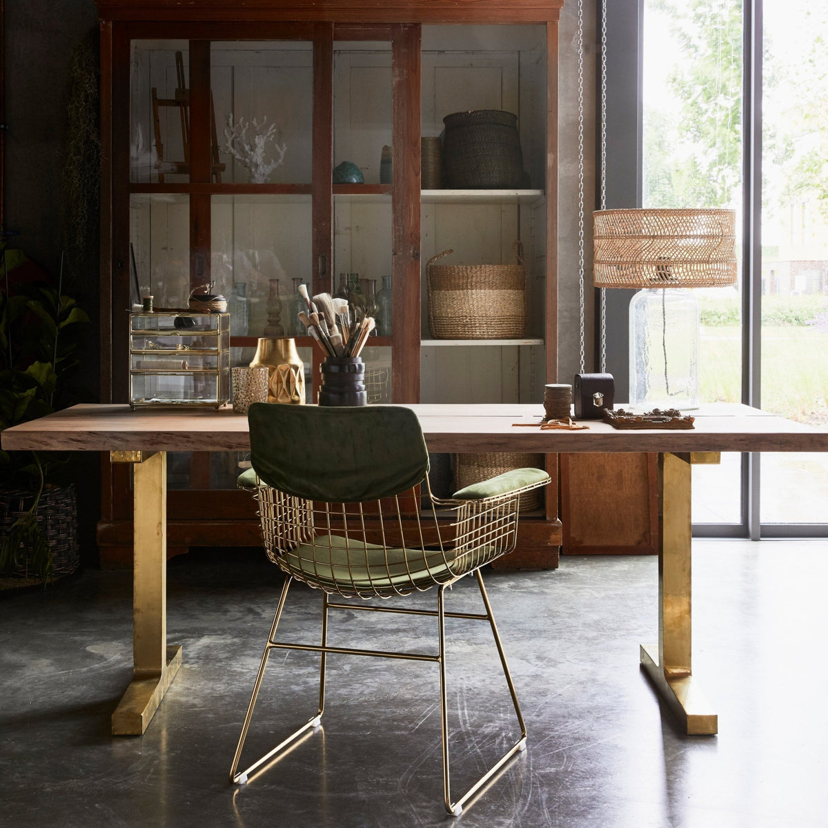 Coussins gris foncé pour chaise Wire - HKliving - The Cool Republic