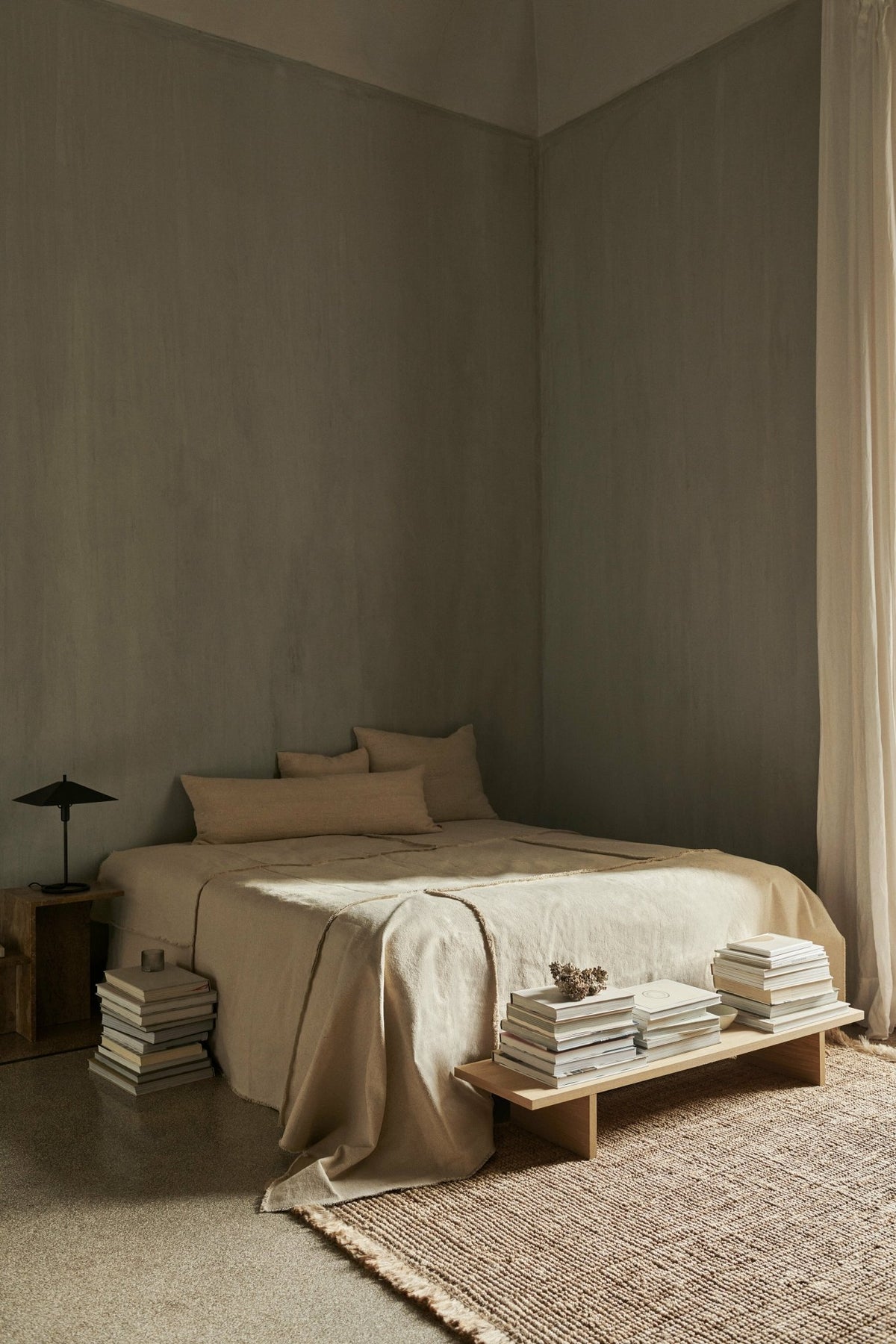 Couvre-lit en coton beige 272x264 cm Offset - Ferm Living - The Cool Republic