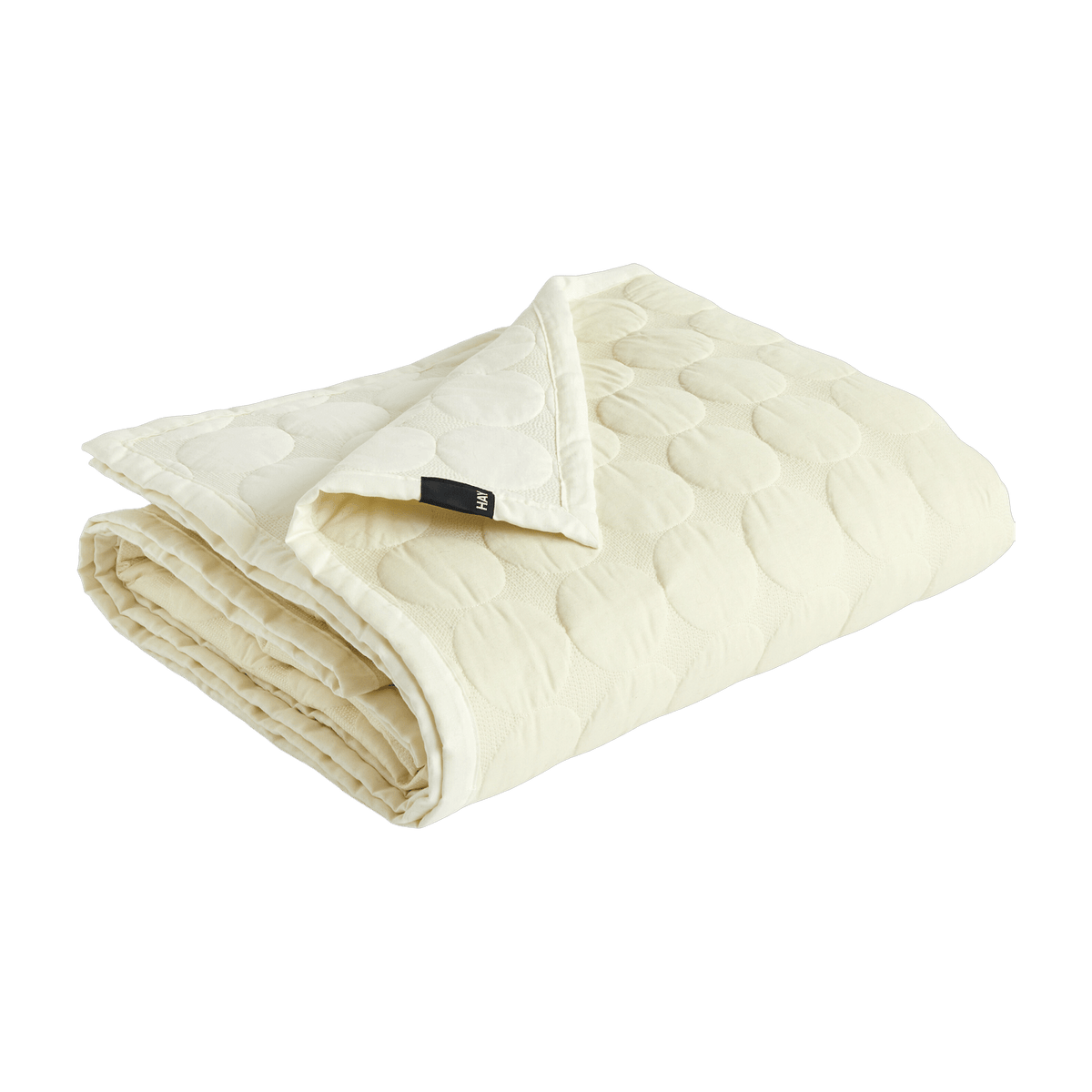 Couvre-lit en coton ivoire 235 x 245 cm Mega Dot - Hay - The Cool Republic