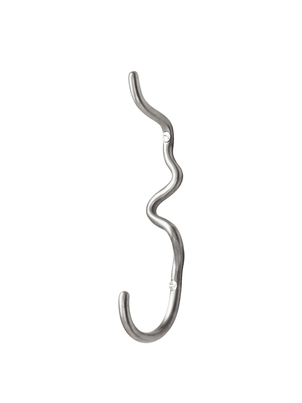 Crochet en acier inoxydable brossé Curvature - Ferm Living - The Cool Republic