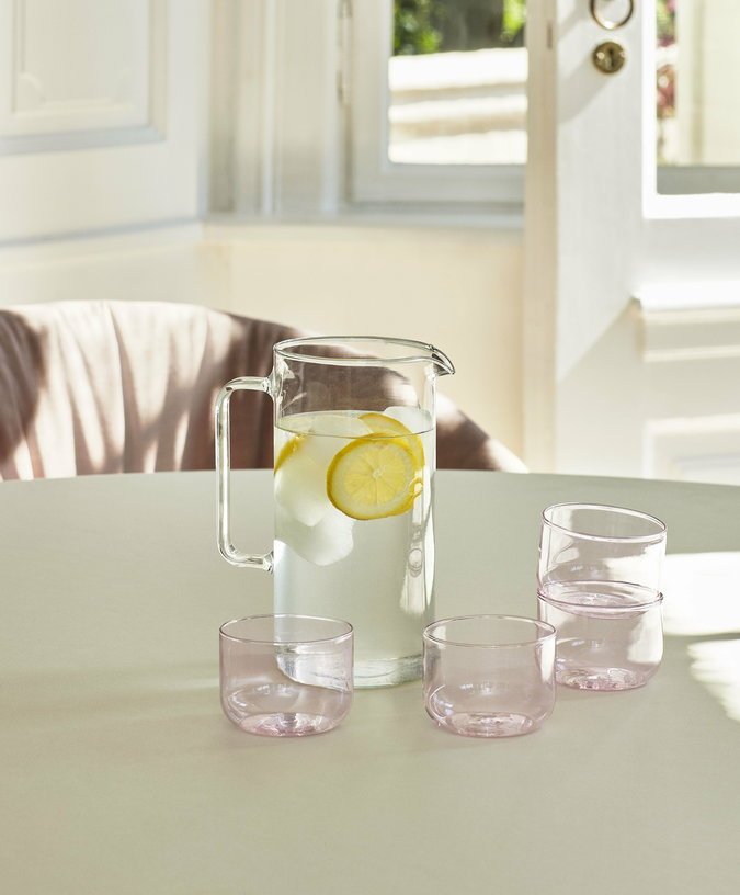 Cruche en verre borosilicate transparent 2 L Glass Jug - HAY - The Cool Republic