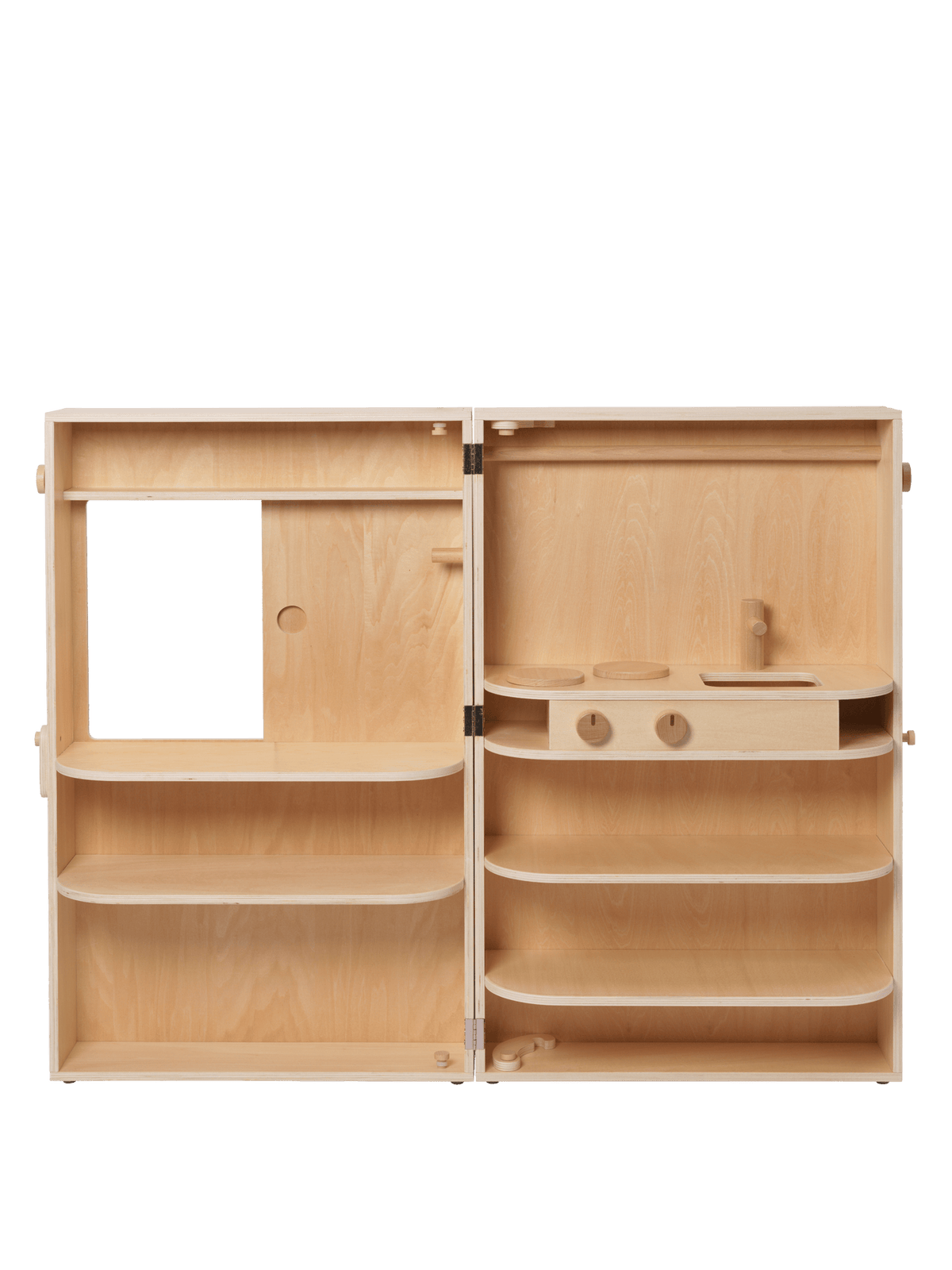 Cuisine jouet pliable en contreplaqué et en bois de hêtre naturel Toro - Ferm Living - The Cool Republic