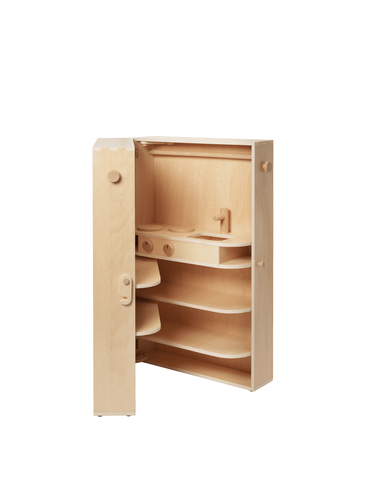 Cuisine jouet pliable en contreplaqué et en bois de hêtre naturel Toro - Ferm Living - The Cool Republic