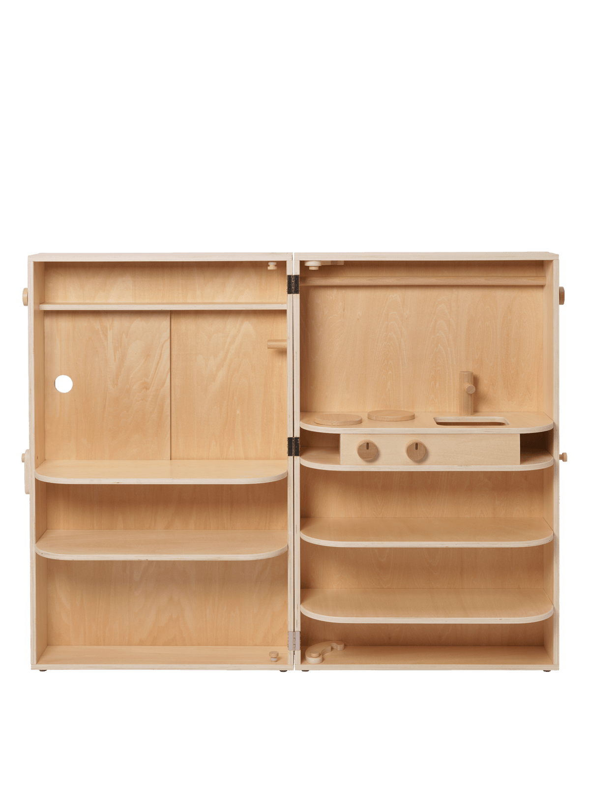 Cuisine jouet pliable en contreplaqué et en bois de hêtre naturel Toro - Ferm Living - The Cool Republic