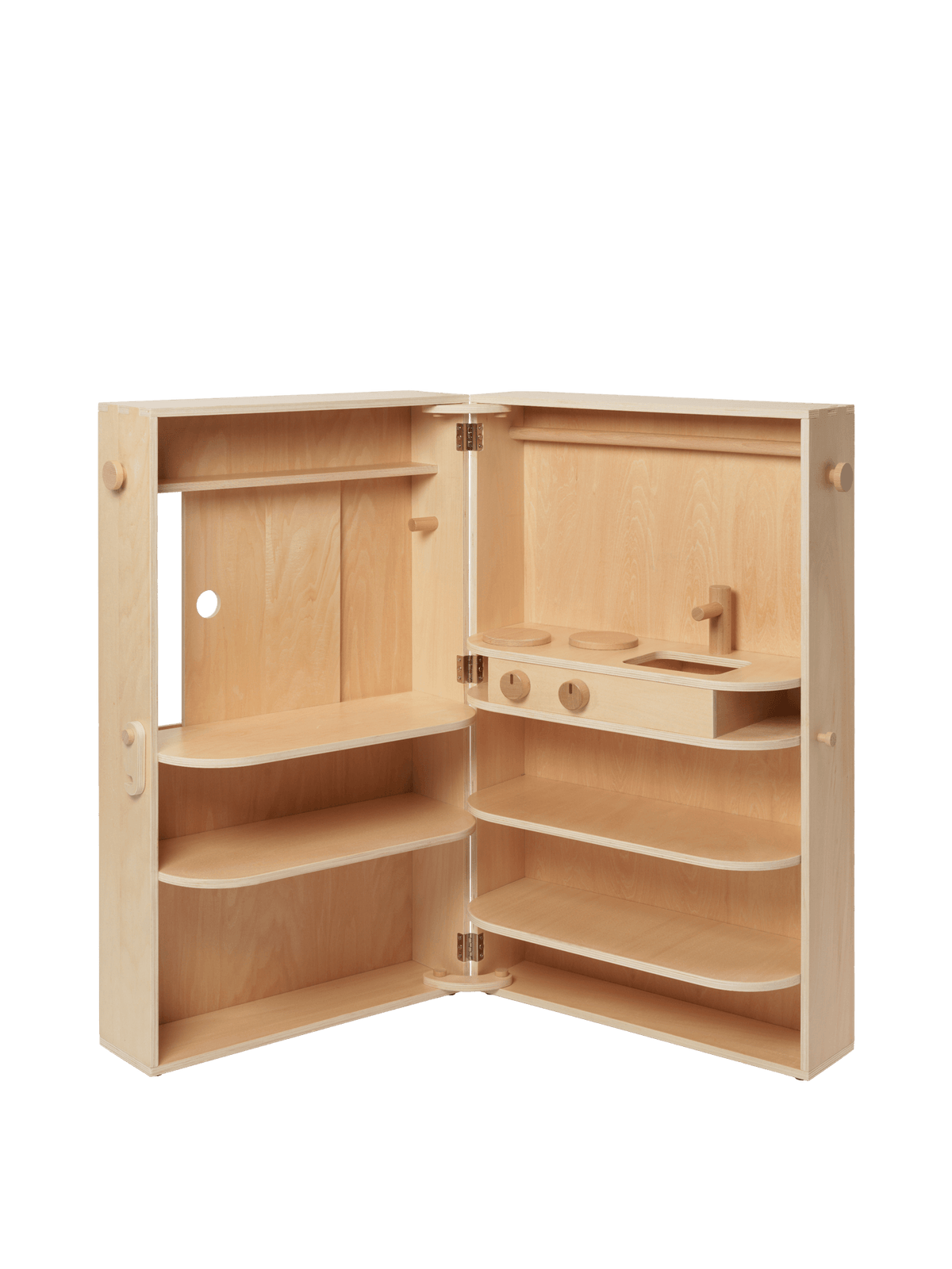 Cuisine jouet pliable en contreplaqué et en bois de hêtre naturel Toro - Ferm Living - The Cool Republic