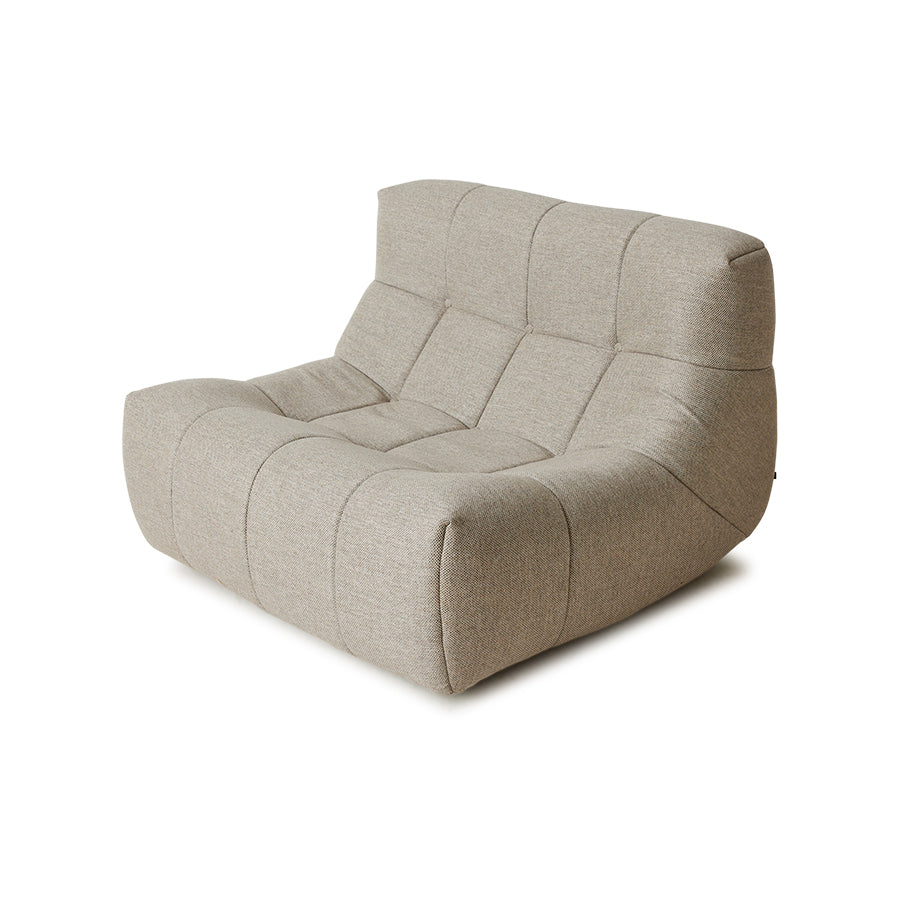 Naturelle garden armchair in cream beige olefin fabric 105x75cm - HKLIVING