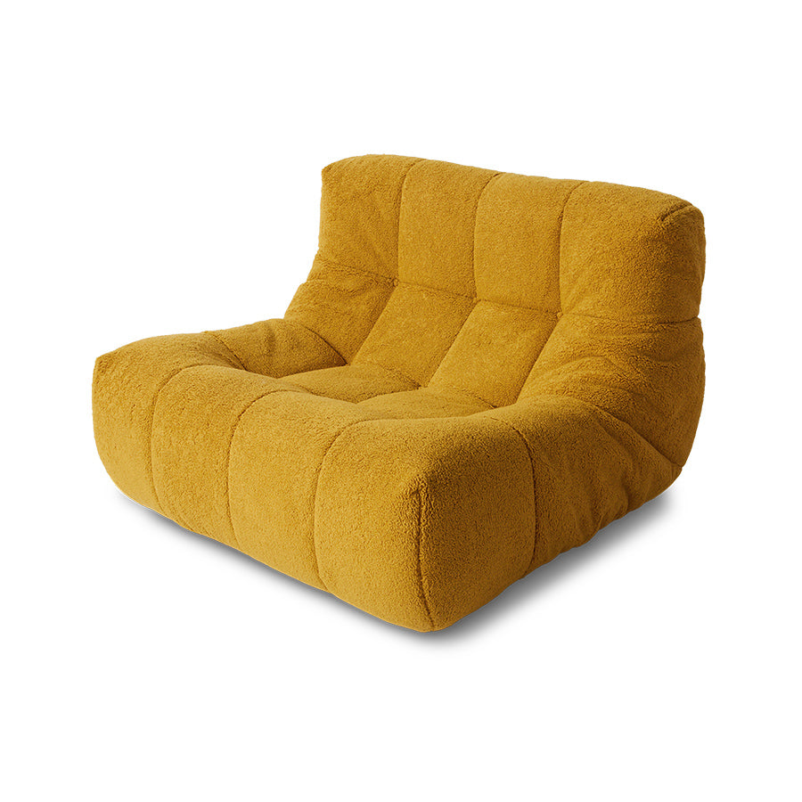 Fluffy ochre armchair 105x75cm - HKLIVING