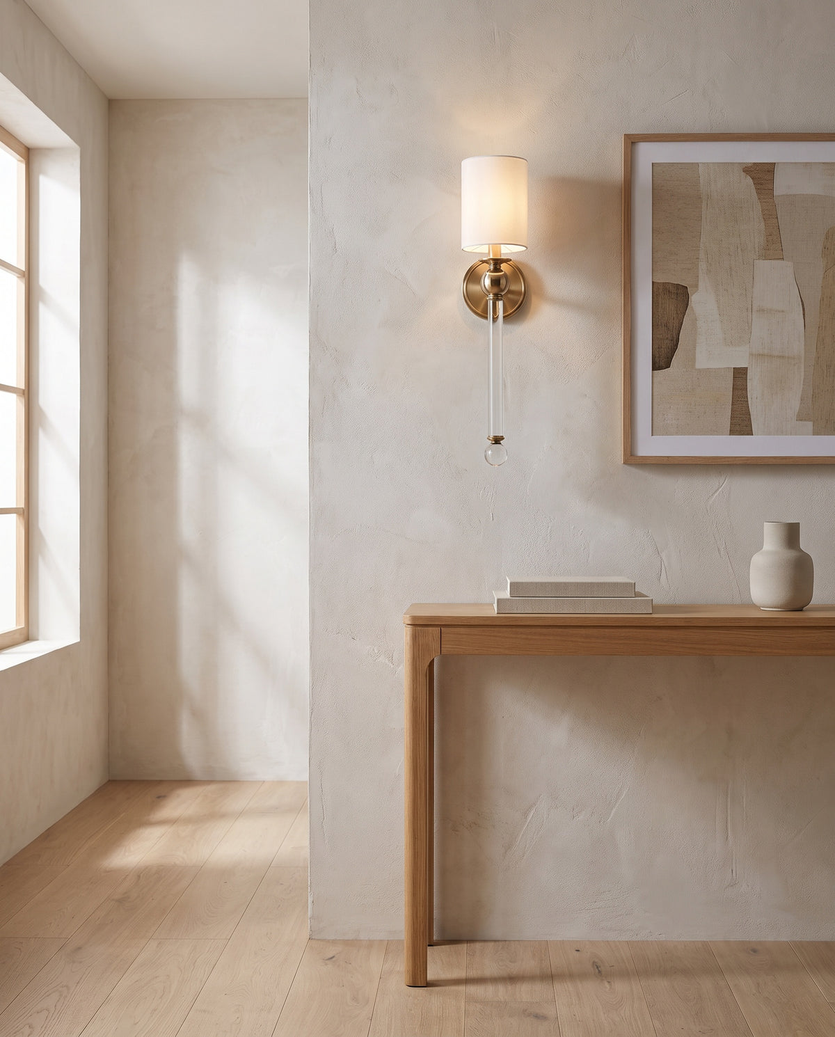 Applique murale en laiton laiton vieilli 13x57cm Gordon - Hudson Valley Lighting en situation