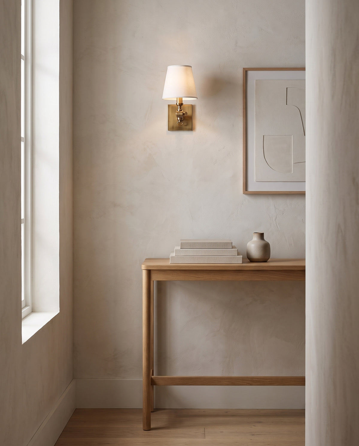 Applique murale en laiton laiton vieilli 15x25cm Hillsdale - Hudson Valley Lighting en situation
