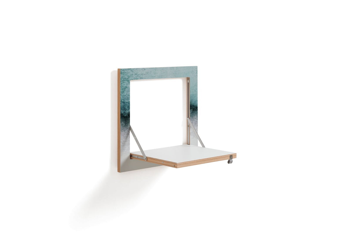 Wall shelf in blue birch 40x31x40cm Fläpps 40x40-1 Snowdreamer - Ambivalenz