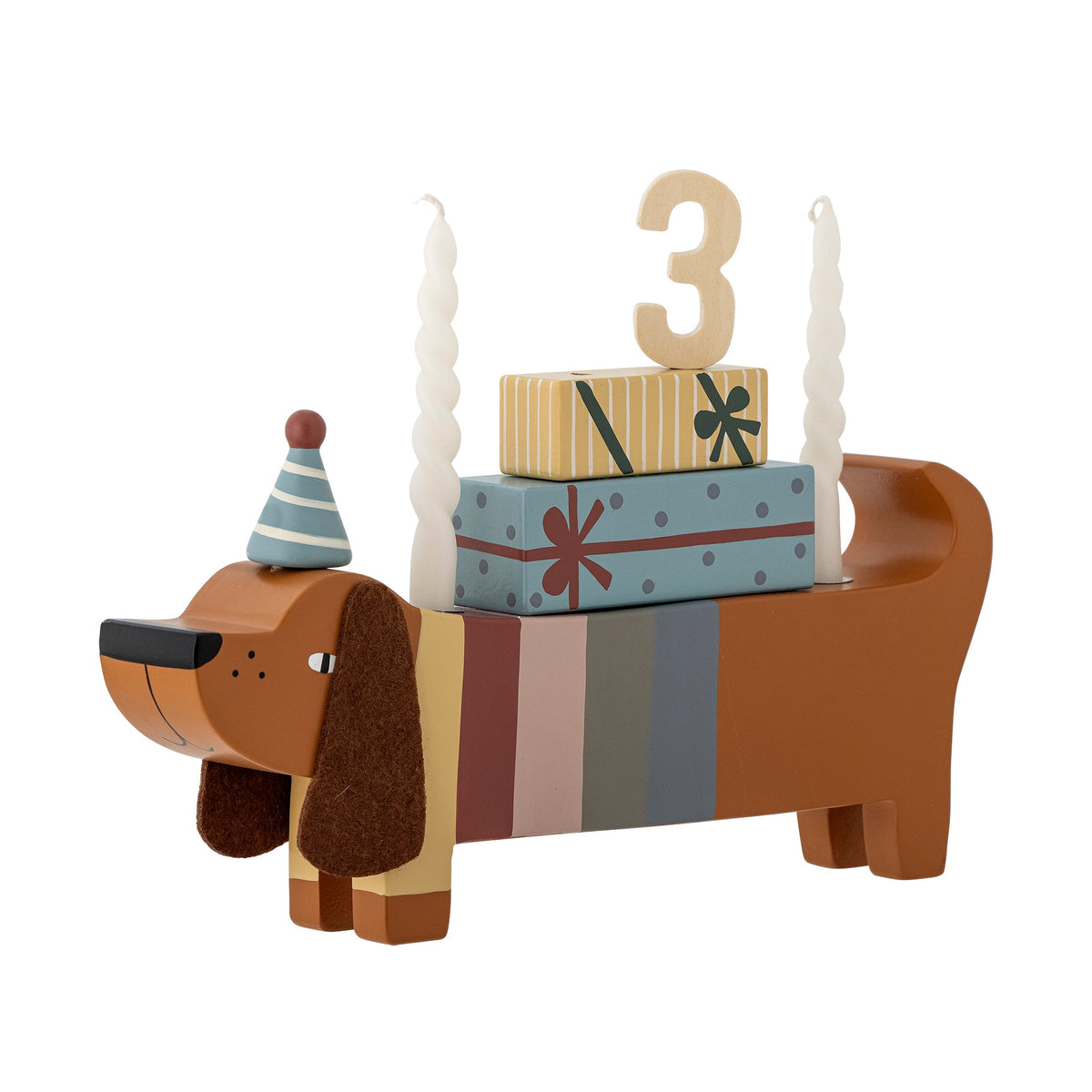 Décoration d'anniversaire en bois multicolore Charlie - Bloomingville Mini - The Cool Republic