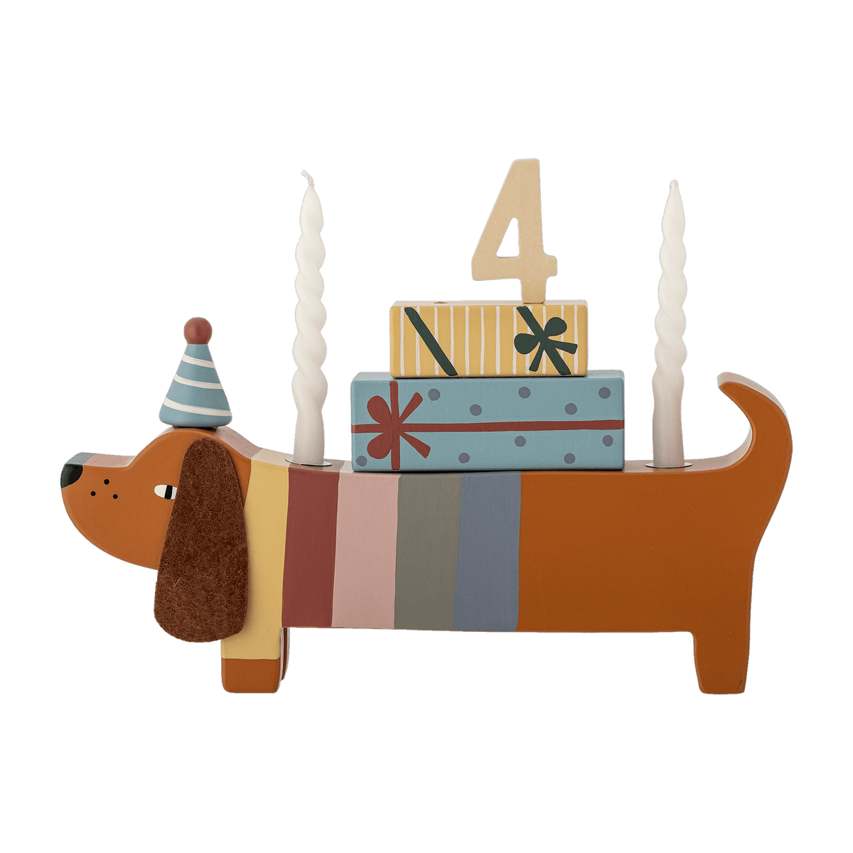 Décoration d'anniversaire en bois multicolore Charlie - Bloomingville Mini - The Cool Republic