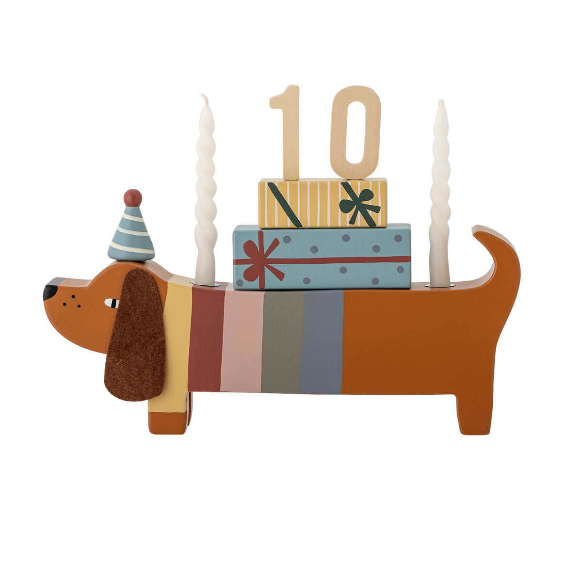 Décoration d'anniversaire en bois multicolore Charlie - Bloomingville Mini - The Cool Republic