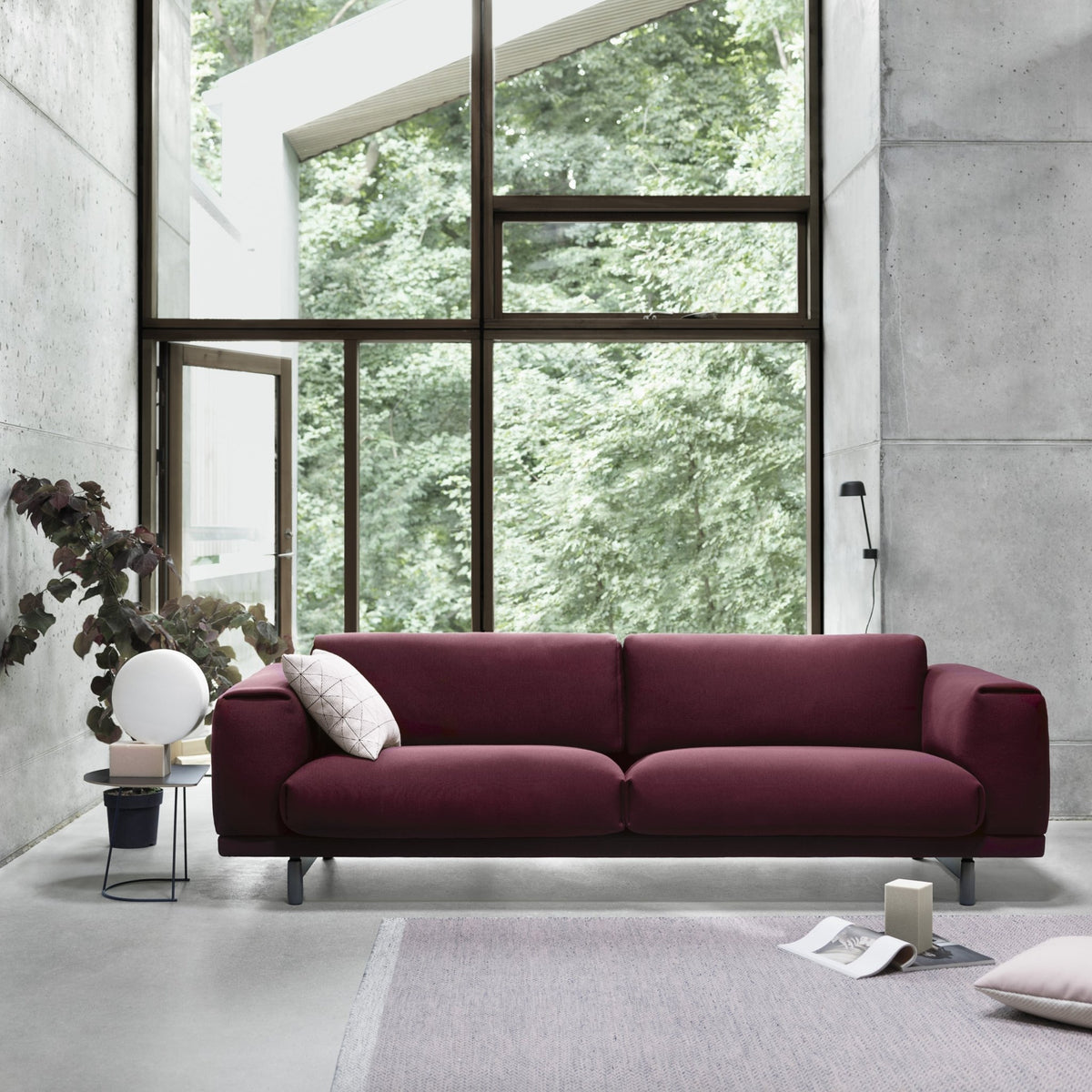 Demie table basse grise 88 cm Airy - Muuto - The Cool Republic