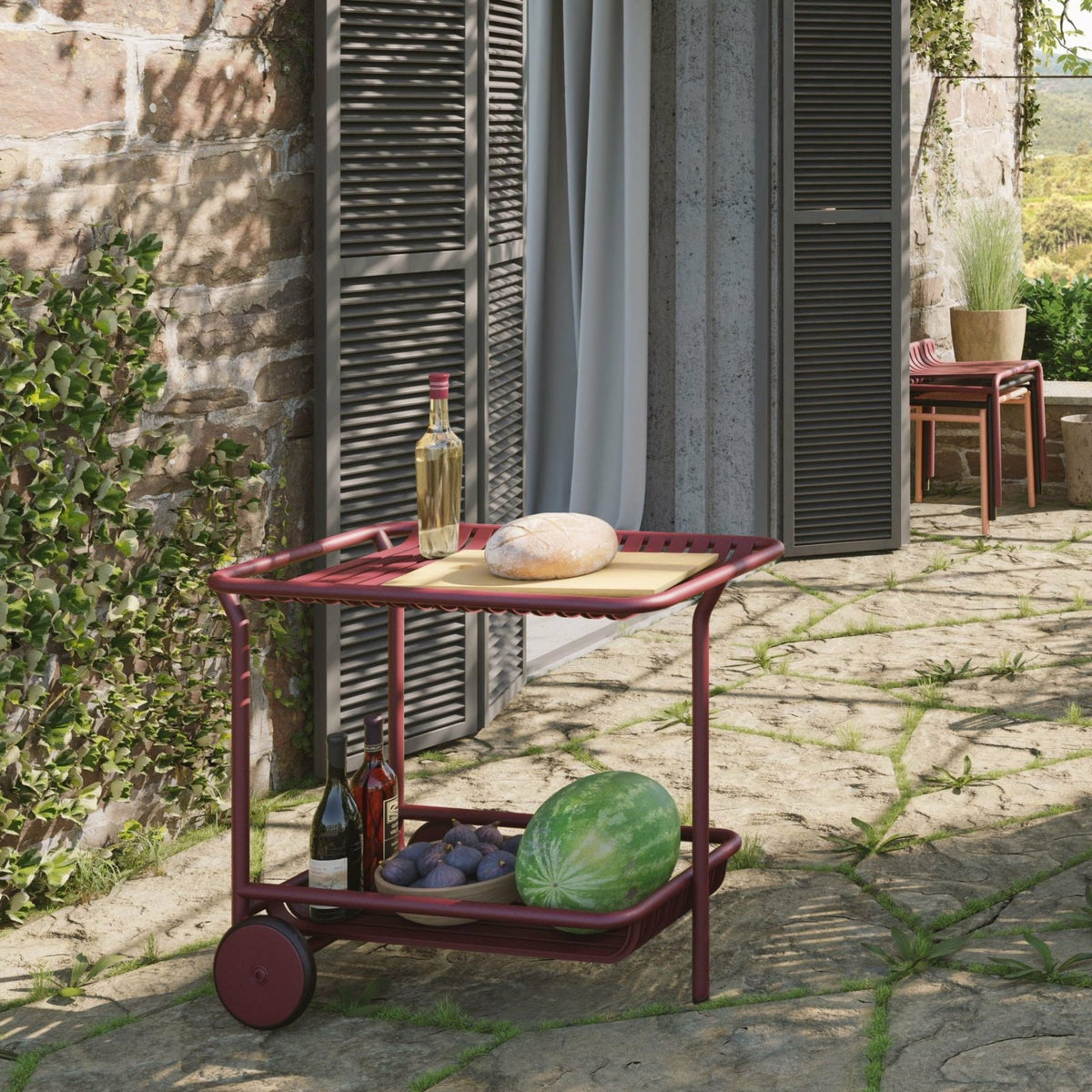 Desserte de jardin vert bouteille finition mate Week end - Petite friture - The Cool Republic